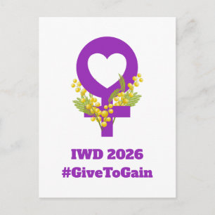Internationale Vrouwendag 2026 IWD Geef Om Te Krij Briefkaart