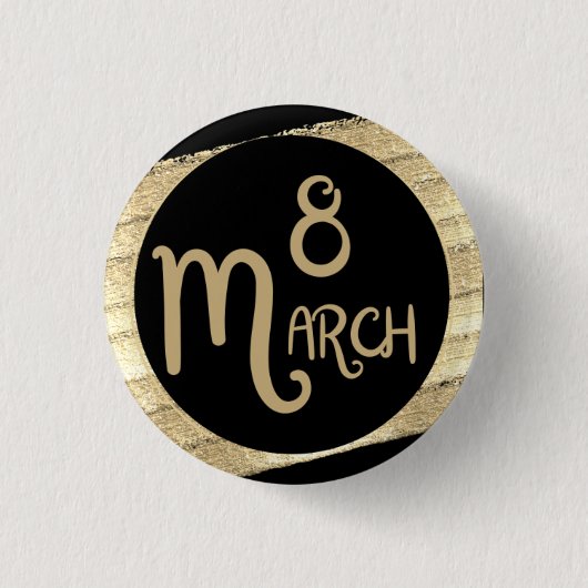 Internationale Vrouwendag 8 maart 2025 Ronde Button 3,2 Cm (Voorkant)