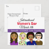 Internationale Vrouwendag 8 maart Briefkaart (Voorkant / Achterkant)