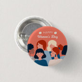 Internationale vrouwendag 8 maart Button (Voorkant /achterkant)