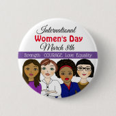 Internationale Vrouwendag 8 maart Button (Voorkant)