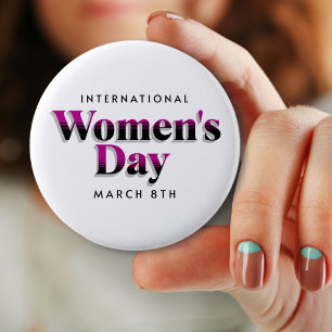 Internationale Vrouwendag 8 maart Button