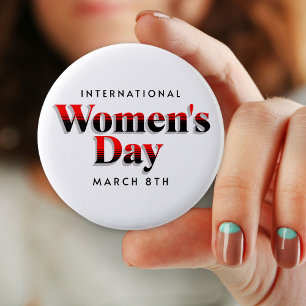 Internationale Vrouwendag 8 maart Button