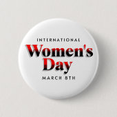 Internationale Vrouwendag | 8 maart Button (Voorkant)