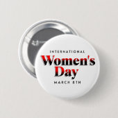 Internationale Vrouwendag | 8 maart Button (Voorkant /achterkant)