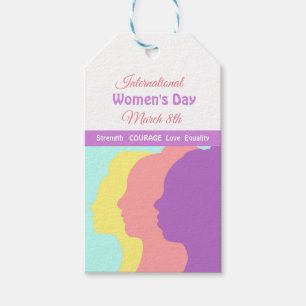 Internationale Vrouwendag 8 maart Cadeaulabel