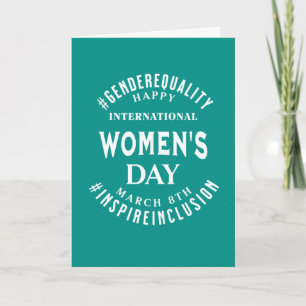 Internationale Vrouwendag 8 maart Gelijkheid Kaart
