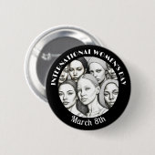 Internationale Vrouwendag 8 maart Ronde Button 5,7 Cm (Voorkant /achterkant)