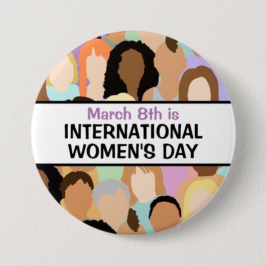 Internationale Vrouwendag - 8 maart Ronde Button 7,6 Cm (Voorkant)