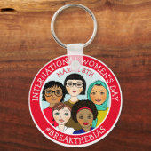 Internationale Vrouwendag 8 maart Sleutelhanger (Voorkant)