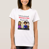 Internationale Vrouwendag 8 maart T-shirt (Voorkant)