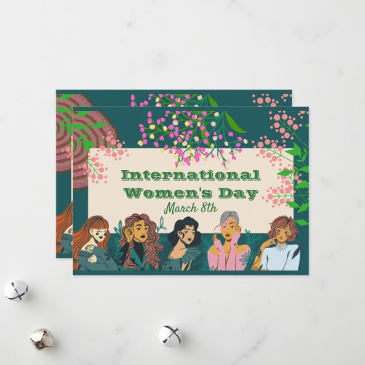 Internationale Vrouwendag 8 maart Uitnodiging (Voorkant / Achterkant in situ)