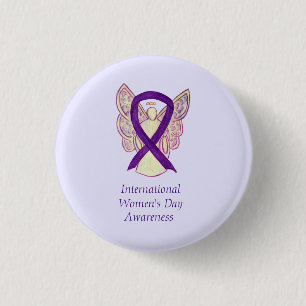 Internationale Vrouwendag: Angel Pins Ronde Button 3,2 Cm