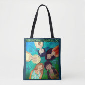 Internationale Vrouwendag: diverse vrouwenportrett Draagtas (Voorkant)