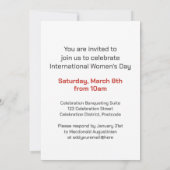 Internationale Vrouwendag EMPOWERED Fists Stiletto Kaart (Achterkant)