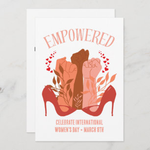 Internationale Vrouwendag EMPOWERED Fists Stiletto Kaart