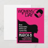 Internationale Vrouwendag Feestdagenkaart (Voorkant / Achterkant)