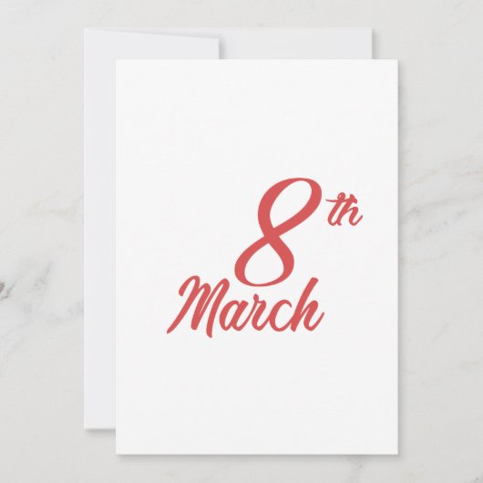 Internationale Vrouwendag Feestdagenkaart (Voorkant)