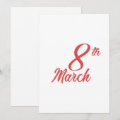 Internationale Vrouwendag Feestdagenkaart (Voorkant / Achterkant)