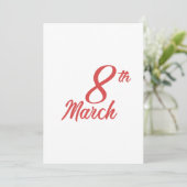 Internationale Vrouwendag Feestdagenkaart (Staand voorkant)