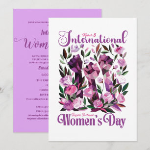 Internationale Vrouwendag Floral Fists Briefkaart