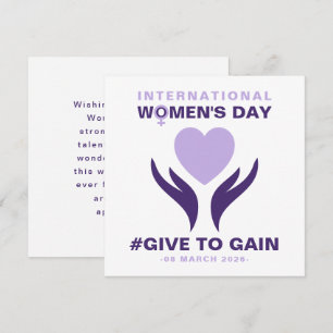 Internationale Vrouwendag Give To Gain 2026 Feestdagenkaart