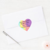 Internationale Vrouwendag is 8 maart Hart Sticker (Envelop)