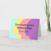 Internationale Vrouwendag is 8 maart Kaart (Voorkant)