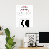 Internationale Vrouwendag is 8 maart Poster (Thuiskantoor)