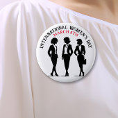 Internationale Vrouwendag is 8 maart Ronde Button 5,7 Cm