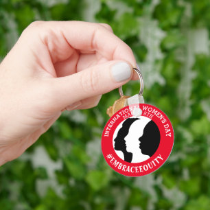 Internationale Vrouwendag is 8 maart Sleutelhanger