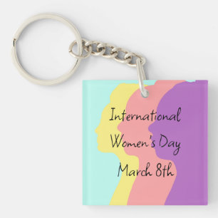 Internationale Vrouwendag is 8 maart Sleutelhanger
