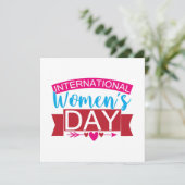 Internationale Vrouwendag Kaart (Staand voorkant)