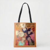 Internationale Vrouwendag Kunst Oranje Roze Tote Draagtas (Voorkant)