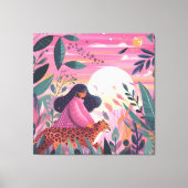 Internationale Vrouwendag luipaard Canvas Afdruk (Voorkant)