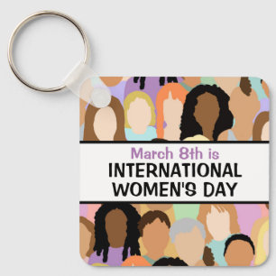 Internationale Vrouwendag op 8 maart Sleutelhanger