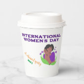 Internationale Vrouwendag op maat Papieren Bekers (Voorkant)