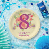 Internationale Vrouwendag Papieren Bordje (Feest)