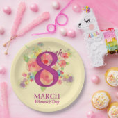 Internationale Vrouwendag Papieren Bordje (Feest)