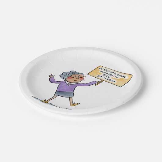 Internationale Vrouwendag Papieren Bordje (Gekanteld)