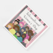 Internationale Vrouwendag papieren servetten (Hoek)