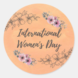 Internationale Vrouwendag Ronde Sticker