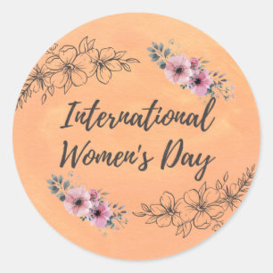 Internationale Vrouwendag Ronde Sticker