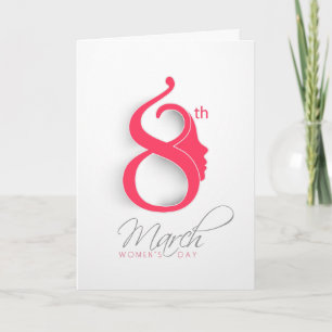 Internationale Vrouwendag Roze Logo Kaart