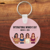 Internationale Vrouwendag Sleutelhanger (Voorkant)