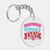 Internationale Vrouwendag Sleutelhanger (Voorkant Links)