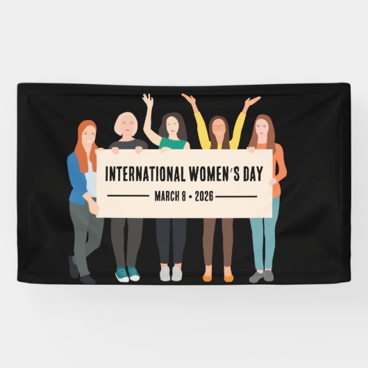 Internationale Vrouwendag Spandoek (Horizontaal)