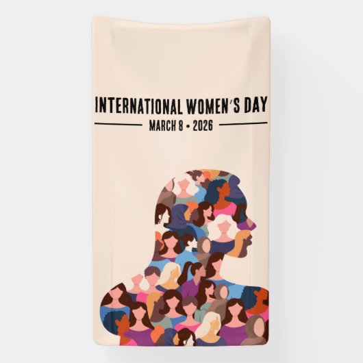 Internationale Vrouwendag Spandoek (Verticaal)