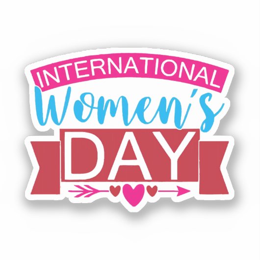 Internationale Vrouwendag Sticker (Voorkant)