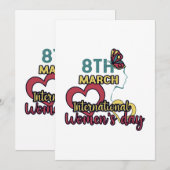 Internationale Vrouwendag van 8 maart Kaart (Voorkant / Achterkant)